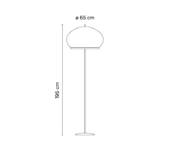 Lampadaire, Knit, 7487, beige, LED, dim, 2700K, 4782 lm, Ø65cm, H195cm - Vibia