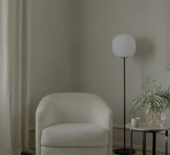 Lampadaire, Lantern, noir, blanc, Ø30cm, H150cm - New Works