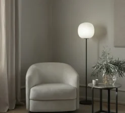 Lampadaire, Lantern, noir, blanc, Ø30cm, H150cm - New Works