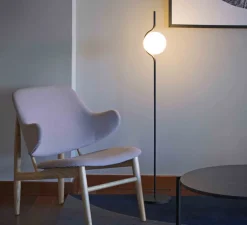 Lampadaire, LE VITA, dimmable , noir, LED, 2700K, 570lm, Ø20cm, H118cm - FARO