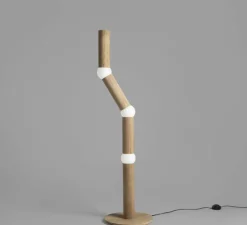 Lampadaire, Lightbone, chêne, LED, 2700K, 200 lm, Ø31,8cm, H124,3cm - Oblure