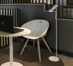 Lampadaire, LINK, blanc, LED, Ø20cm, H110cm - Faro