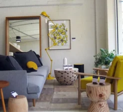 Lampadaire, Loft D9406, 6 bras, moutarde, L240cm, H240cm - Jieldé