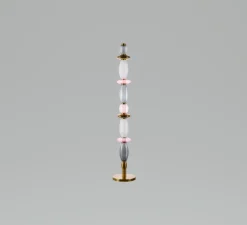 Lampadaire, Léonor, rose, doré miroir, fumé, Ø25cm, H145cm - Elements lighting