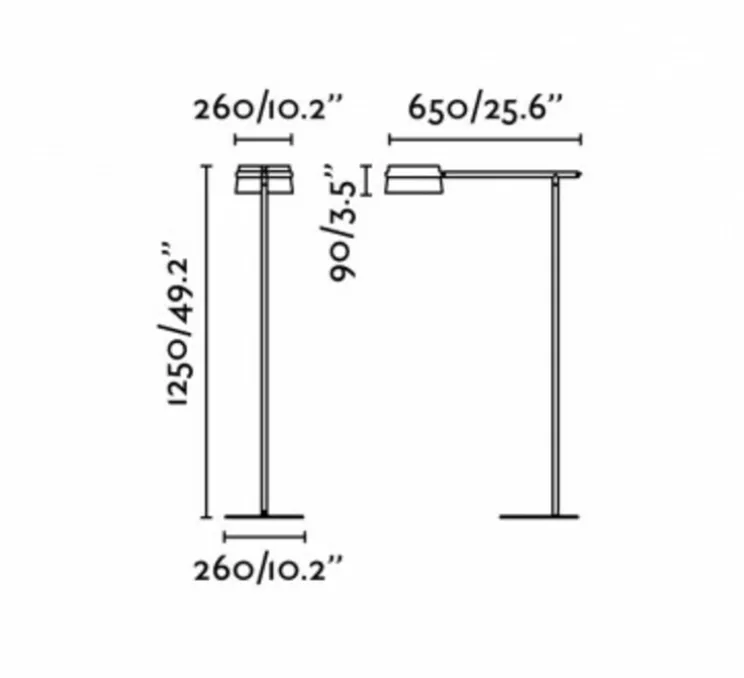Lampadaire, LOOP, bois, noir, LED, L65cm, H125cm - Faro