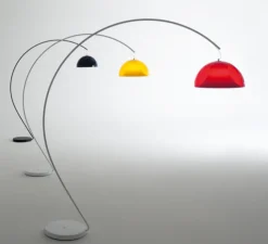 Lampadaire, L002T/BA, rouge, blanc, Ø52cm, H235cm - Pedrali