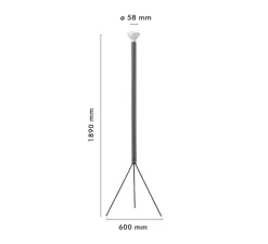 Lampadaire, Luminator, blanc, Ø60cm, H189cm - Flos