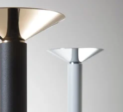 Lampadaire, Luna, blanc, chrome, LED, dim, 2700K, 2804 lm, Ø28cm, H181cm - Stilnovo