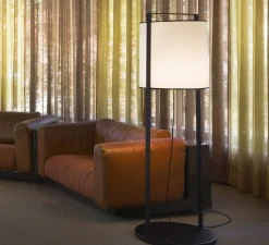 Lampadaire, Macao 551.64, noir et blanc, Ø52cm, H150cm - Tooy