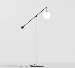 Lampadaire, Malamata, noir, dim, orientable 360°, Ø96cm, H150cm - Luceplan