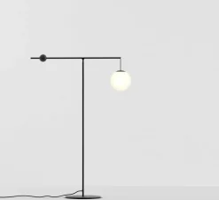 Lampadaire, Malamata, noir, dim, orientable 360°, Ø96cm, H150cm - Luceplan