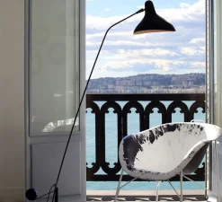 Lampadaire, Mantis BS1 B , noir, Ø29cm, H155cm - Dcw editions