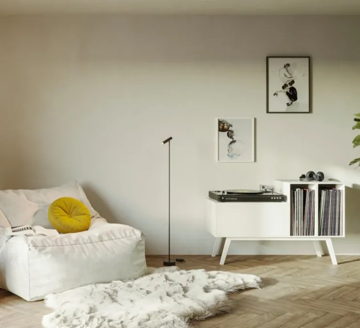 Lampadaire, Match Floor 1.0, noir mat, LED, dim, 2700K, 505 lm, Ø11,5cm, H115,5cm - Wever&Ducré