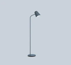 Lampadaire, Me, bleu pétrol, LED, dim, 3000k, 1200lm, L25cm, H135cm - Northern