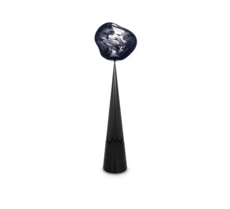 Lampadaire, Melt Cone Fat, gris fumé, LED, dim, 3000K, 800 lm, L50cm, H174cm - Tom Dixon