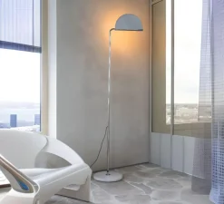 Lampadaire, Mezzaluna, chrome, LED, dim, 3000K, 6000 lm, L33cm, H2210cm - DCW éditions Paris