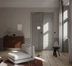 Lampadaire, Model 1081, noir, Ø20cm, H168cm - Astep