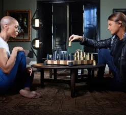 Lampadaire, Monroe, Noir, verre fumé, LED, dim, 2700K, lm, L44cm, H165,1cm - Rubn