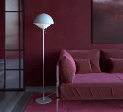 Lampadaire, Motown, blanc, Ø36cm, H150cm - Herstal