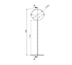 Lampadaire, Multi-Lite, chrome, Ø36cm, H148cm - Gubi