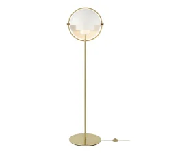 Lampadaire, Multi-Lite, laiton et blanc semi matt, Ø38,9cm, H148cm - Gubi