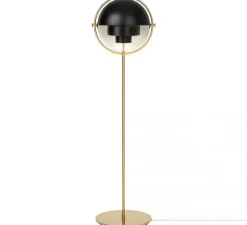 Lampadaire, Multi-Lite, noir, laiton, Ø36cm, H148cm - Gubi