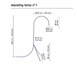 Lampadaire, N°1, bleu, L83,6cm, H190cm - Valerie_Objects