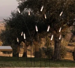 Lampadaire, Nilo, extérieur, blanc et noir, IP65, LED, 2700K, 410 lm, L11,5cm, H220cm - Karman