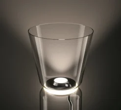 Lampadaire, Noctambule (1 cylindre haut + cône), transparent, LED, 2700K, 3960lm, Ø39cm, H91cm - Flos