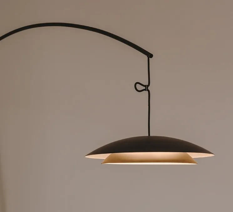 Lampadaire, Noway Big, noir, or, LED, dim, 3000K, 813 lm, L240cm, H320cm - LEDS C4