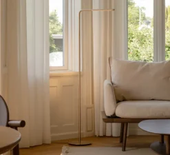 Lampadaire, Omni, laiton, LED, dim, 2700K, 590-820 lm, L142,5cm, H58cm - Umage