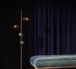 Lampadaire, Orb, Laiton, transparent, Ø36cm, H161,5cm - Bolia