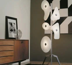 Lampadaire, Orbital, blanc, Ø53cm, H170cm - Foscarini