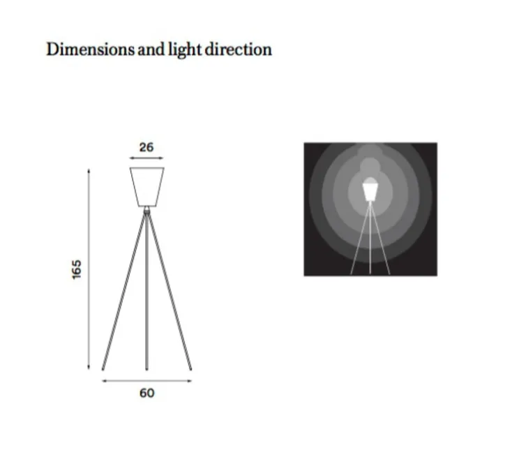 Lampadaire, Oslo Wood, bleu, blanc, H165cm - Northern