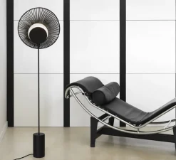 Lampadaire, Oyster, noir, Ø40cm, H154cm - Forestier