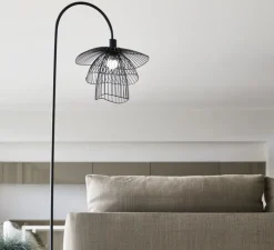 Lampadaire, Papillon XS, noir, L42cm, H150cm - Forestier