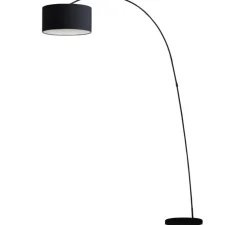 Lampadaire, Papua, noir, L38cm, H200cm - Faro