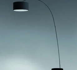 Lampadaire, Papua, noir, L38cm, H200cm - Faro