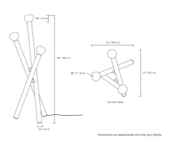 Lampadaire, Parc 05, beige, L23cm, H150cm - Lambert&Fils