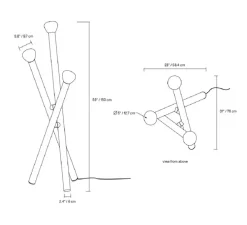 Lampadaire, Parc 05, noir, L23cm, H150cm - Lambert&Fils