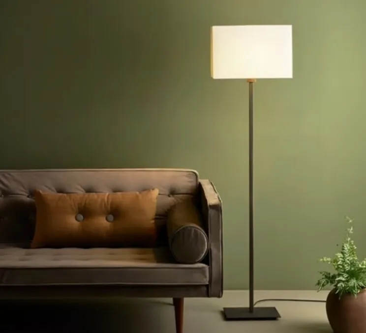 Lampadaire, Park Lane Rectangle 400, bronze, blanc, L28cm, H130,7cm - Astro