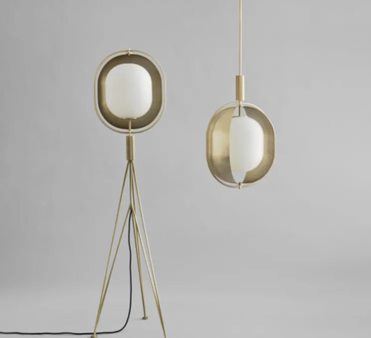 Lampadaire, Pearl, laiton, Ø35cm, H140cm - 101 Copenhagen