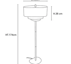 Lampadaire, Pebble, écru, Ø58cm, H174cm - Market Set