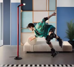 Lampadaire, Periscopio, rouge, Ø25cm, H133,1cm - Stilnovo