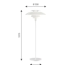 Lampadaire, PH 80, blanc, blanc, Ø55cm, H131,5cm - Louis Poulsen