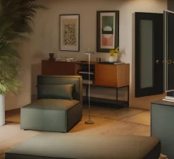 Lampadaire, Porte, gris ciment, IP43, LED, dim, 2300-2700-3000K, 400 lm, Ø16cm, H115cm - Nexia