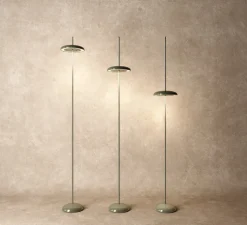 Lampadaire, Porte, gris ciment, IP43, LED, dim, 2300-2700-3000K, 400 lm, Ø16cm, H115cm - Nexia