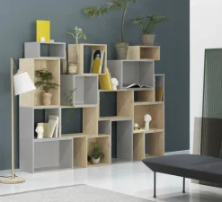 Lampadaire, Pull, blanc, chêne, H150cm, Ø31,5cm - Muuto