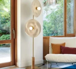 Lampadaire, Rivage 2L, naturel, Ø50cm, H185cm - Market Set