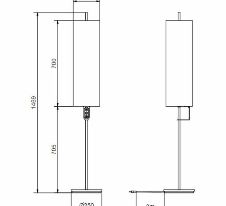 Lampadaire, RooMate, Bronze metallique, blanc, LED, dim, 2700-4100K, 1790 lm, Ø21,5cm, H146,8cm - Belid